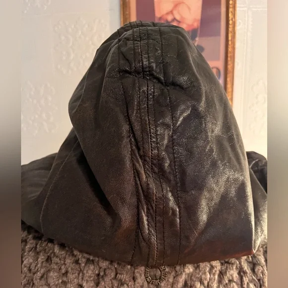 Save The Queen Brown Teddy Jacket with Leather Trim and Hood - Picture 12 of 14